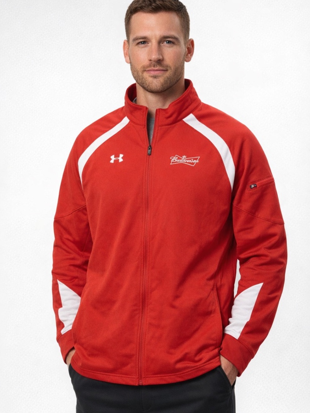 Under Armour x Budweiser Red Zip Jacket Men’s XL 2010 Collab